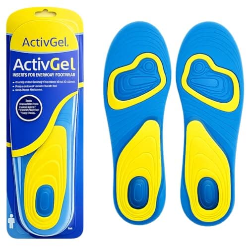 Image of SHOESOLE Activ Gel Everyday Insoles for Men, Anti Fatigue Cushioned Inserts with GelWave Technology, Shock Absorption, Arch Support, Trim to Fit Comfort for Walking (Large WK 7-12 EU 39-44)