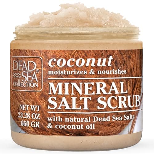 Image of Dead Sea Collection Body Scrub with Coconut Oil and Dead Sea Salt – Hydrating & Moisturising, Softening & Nourishing with Botanical Oils (660g)