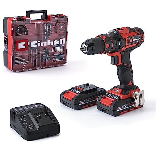 Image of Einhell cordless impact driver set TE-CD 18/40 Li-i +64 (2x2.0 Ah) Power X-Change (Li-ion, 18V, 40 Nm, speed electronics, 2-speed transmission, max. 24,000 rpm, incl. batteries, charger & accessories)