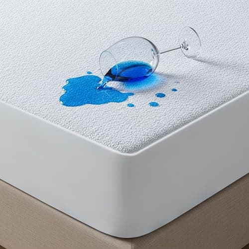 Image of Waterproof Mattress Protector King Bed 150 x 200 cm, Fits Up to 40 cm Deep Mattresses, Premium Terry Mattress Protector by Utopia Bedding