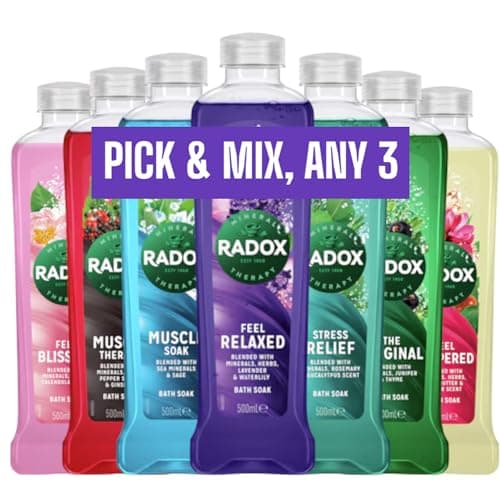 Image of Radox Mineral Therapy Bath Soak Collection Bundle - Pick Any 3 Varieties | 3 x 500ml Bottles | Relax and Rejuvenate with Your Choice of Luxurious Aromatherapy Baths