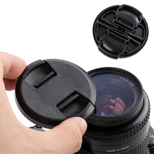 Image of REFLEX CAMERA 62mm Center Pinch Snap-on Lens Cap Cover – Compatible with Canon, Nikon, Sony, Pentax DSLR Camera Lenses – Durable Front Lens Protector Against Dust, Scratches & Sunlight (62mm)