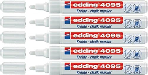 Image of edding 4095 Window Chalk Markers 2-3 mm Set of 5 White