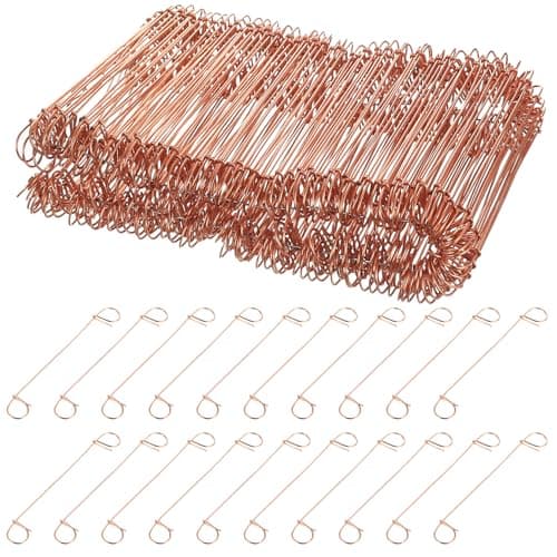 Image of ANBEEISS 250 Pcs Rebar Reinforcing Mesh Loop Ties, 1mm x 160mm/6.3" Double Loop Twist Reinforcing Bar Wire Ties, Heavy Duty Steel Rebar Tie Wire for Concrete Garden Fences & Potato Bags