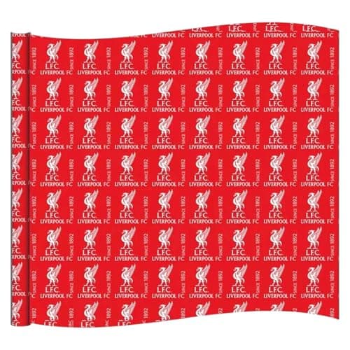 Image of Christmas Wrapping Paper Liverpool Christmas Wrap For Gifts 2 Rolls 76.2cm x 2.44M