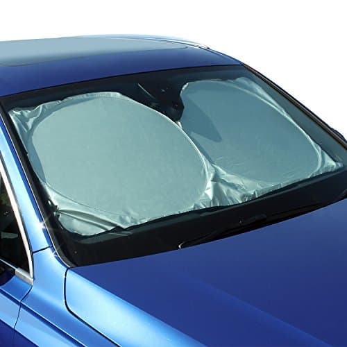 Image of CampTeck U6834 Foldable Reflective Car Windscreen Sunshade Reflector UV Rays Windshield Sun Shade Sun Protector Universal Fit (148cmx70cm) with Carrying Pouch