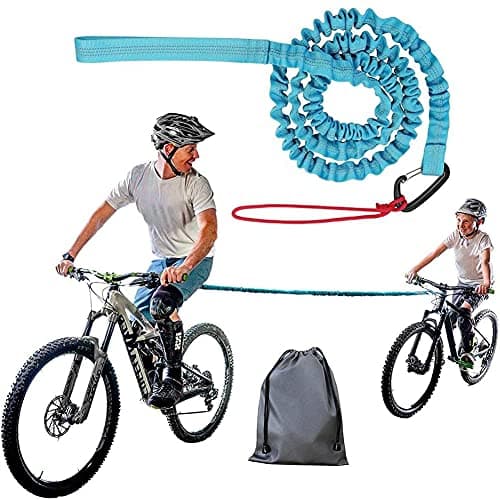 Image of TeTupGa Bicycle Tow Rope Belt Strap Mountain Bike Parent-Child Pull Reflective Traction Portable Outdoor MTB Elastic Bicycle For Adult Kids Children (Blue)