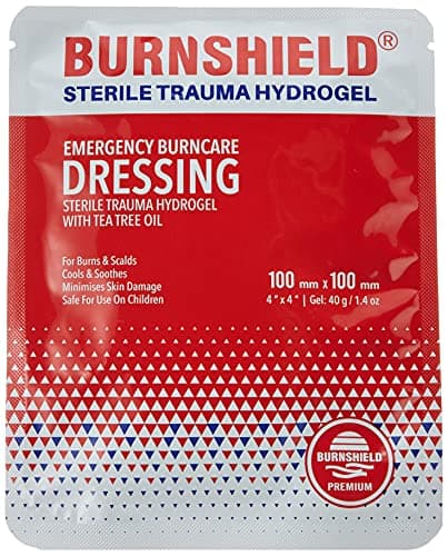 Image of Burnshield SJA75318 Premium Sterile Emergency Burn Dressing ,White,4"x4" (10cm x 10cm)"Cools The Burn"