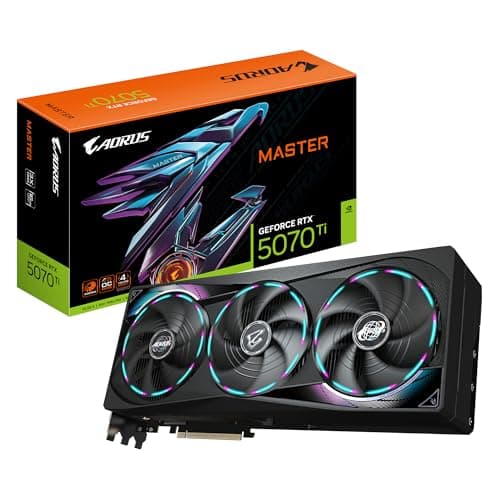 Image of Gigabyte AORUS GeForce RTX 5070 Ti MASTER 16G Graphics Card - 16GB GDDR7, 256bit, PCI-E 5.0, 2670 MHz Core Clock, 3 x DP 2.1a, 1 x HDMI 2.1b, NVIDIA DLSS 4, GV-N507TAORUS M-16GD