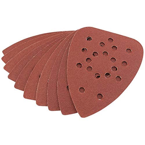 Image of Draper 02919 Ten 120 Grit Hook and Loop Tri Base Sander Sheets (140 x 140 x 93mm)