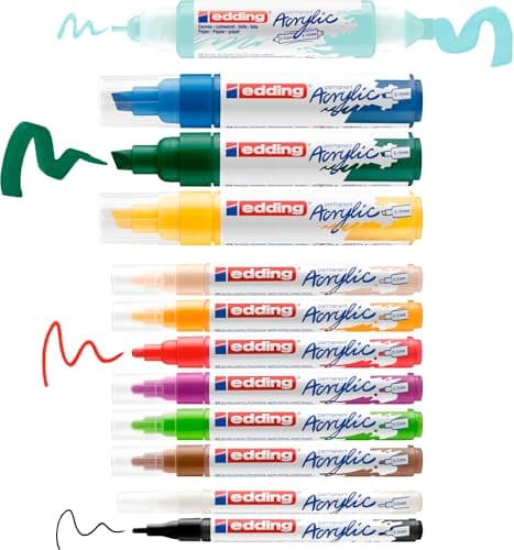 Image of Edding 12S Acrylic Marker Easy Starter Set Creative 4-CS12B