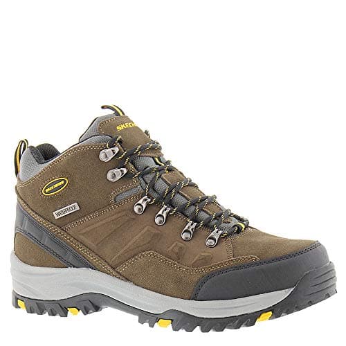 Image of Skechers Men's Relment Pelmo Hiking Boot, Khaki, 13 UK