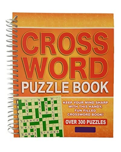 Image of WF Graham Crossword Puzzle Book for Adults - Spiral Bound Brain Teasers Travel Puzzles Book with over 300 Puzzles