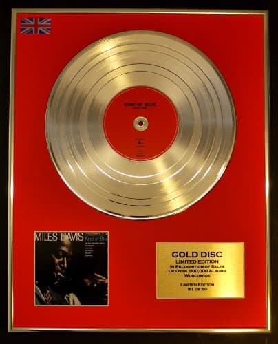 Image of MILES DAVIS/LTD. EDITION CD GOLD DISC/RECORD/KIND OF BLUE
