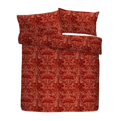 Image of Laurence Llewelyn-Bowen Duvet Cover Set, 100% Polyester, King Size 230x220cm, Spice, Velvet, Damask Jacquard Pattern, with 2 Pillowcases