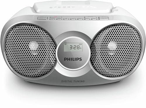Image of Philips portable CD player/digital FM, dynamic bass boost, audio input/radio CD Philips AZ215B/12, AZ215S/12, silver