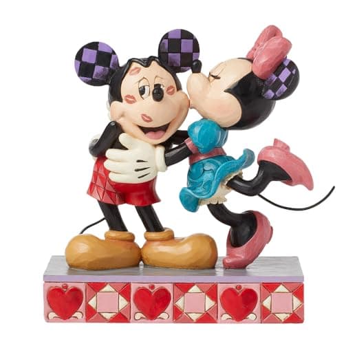 Image of Disney Traditions Mickey Minnie Kisses On Cheeks Figurine