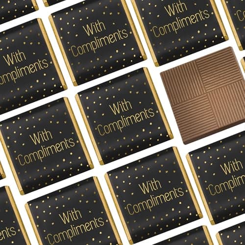 Image of Burmont's Premium With Compliments Black & Gold Dark Chocolate Neapolitans (25 Pack)