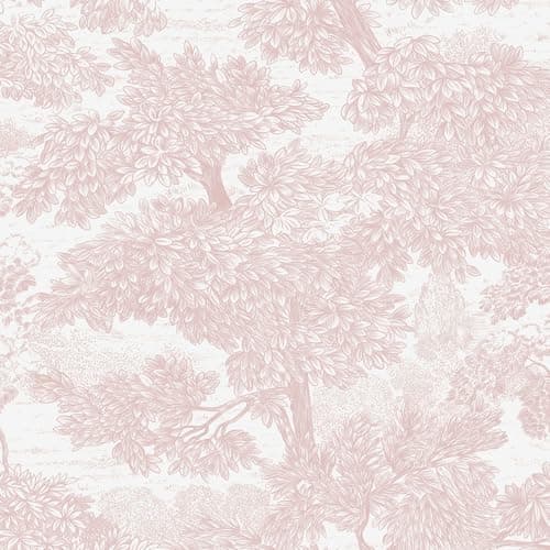 Image of Yomshi Self Adhesive Wallpaper Pink Tree Contact Paper Modern Boho Wall Paper Roll Thickened Waterproof Easy to Clean Vinyl Wrap for Bedroom Living Room Furniture Cabinet 44 ×300 cm