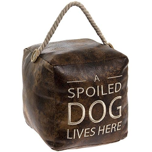 Image of Lesser & Pavey Door Stops Faux Leather Dog Doorstop Home & Office | Stylish Door Wedges & Door Stoppers for Floor | Door Stops for Indoors & Outdoors | Decorative Wedges for Bedroom & Living Room