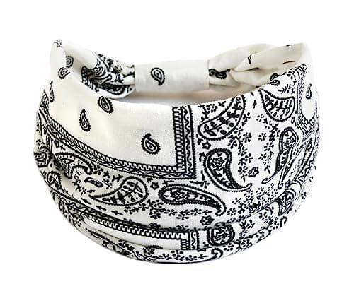 Image of scicent Hairbands Women White Print Head Scarfs Elastic Soft Headbands Boho Hair Band Yoga Sport Head Band Fashion Girls Hair Accessories 22-1