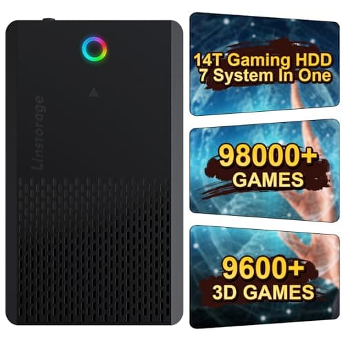 Image of NEW 14TB Retro Gaming Hard Drive Preloaded with 98000+ Games | Plug & Play for 7 Gaming Systems | 9800+ 3D & 1000+ High-End PC Games | USB 3.1 Portable External Hard Drive for Windows PC 7/8/10/11