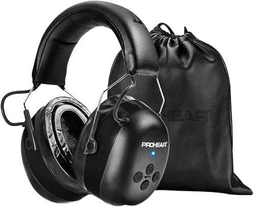 Image of PROHEAR 037 Wireless Bluetooth Ear Defenders, Rechargeable Hands-Free Calling Headset, Safety Earmuffs for Lawn Mowing, Hearing Protector for Woodworking, Ideal for Carpenter, Gardener
