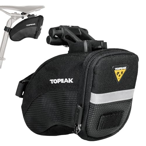 Image of Topeak Unisex Adult Aero Wedge Pack Saddle Bag - Black, 17 x 8 x 12 cm/0.66 Litre