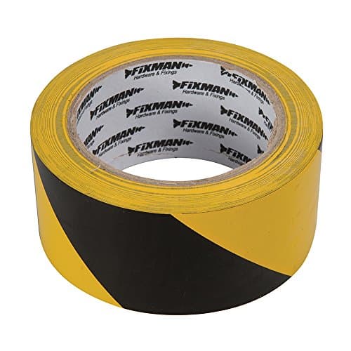 Image of Fixman Hazard Warning Tape 50mm x 33m Black/Yellow (190195)