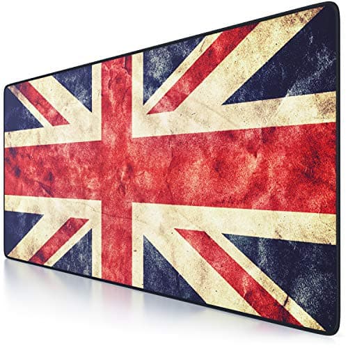 Image of TITANWOLF - XXL Speed Gaming Mouse Pad Mouse Mat - Extra Large 900 x 400 x 3mm - Water-Resistant Mousepad with Non-Slip Rubber Base - Smooth Cloth Surface - UNION JACK