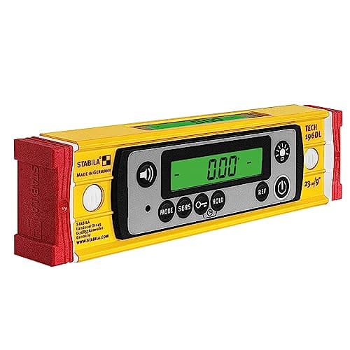 Image of STABILA TECH 196 DL 23 cm Digital Spirit Level IP67 Waterproof and Dustproof 2 Digital Displays Calibration-Free Display Modes °,%, mm/m, in/ft, Bag