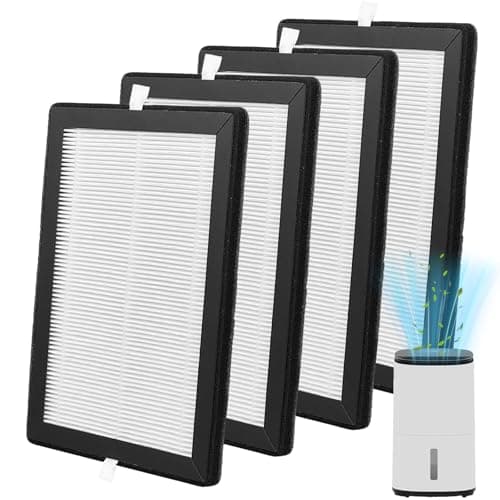Image of ZBXSNK 4 Pack HEPA Filter 21x15.5x1cm Compatible with MeacoDry Arete One 10L and 12L Dehumidifier & Air Purifier 2-in-1, H13-Grade HEPA Filter Replacement for Meaco Arete One
