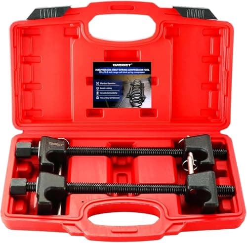 Image of DASBET Macpherson Strut Spring Compressor Tool Kit 2PCS Coil Spring Compressor with Detent Pins Spring Compressor with 10.5in Range for Suspension Work