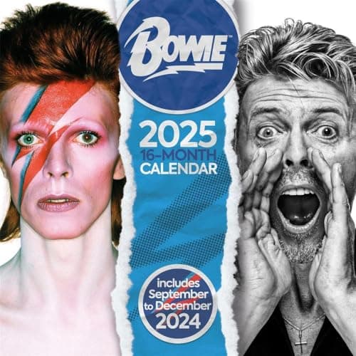 Image of Pyramid International David Bowie 2025 Calendar – Iconic Rock Star Art, Premium Collector’s Edition, 16-Month Planner, Gift for Bowie Fans