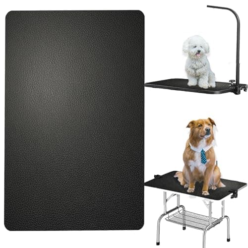 Image of Grooming Table Mat, 24 X 36inch Non-Slip Rubber Dog Grooming Mat for Table, Portable Soft Pet Grooming Table Mat for Home Pet Grooming Waterproof Easy Clean