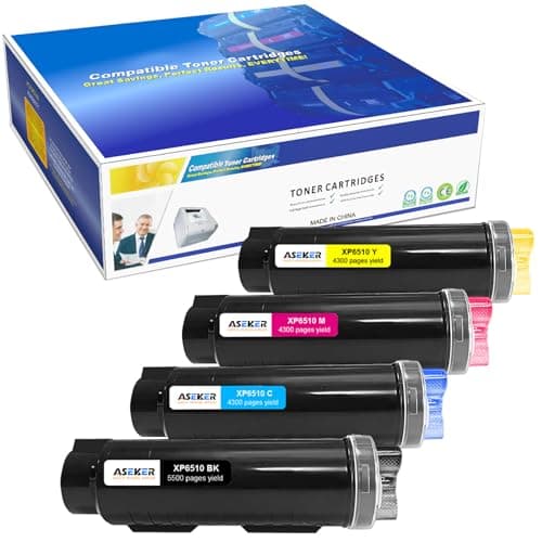 Image of 4 Colors 6510 6515 Toner Cartridge Compatible for Xerox WorkCentre 6515DN 6515DNI 6515DNM 6515N Phaser 6510DN 6510DNI 6510DNM 6510N Printers (BK/C/M/Y)