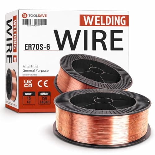 Image of TOOLSAVE ER70S-6 MIG Welding Wire, Mild Steel, Copper Coated, 1.0mm, 15KG, General Purpose, ISO 14341 Certified