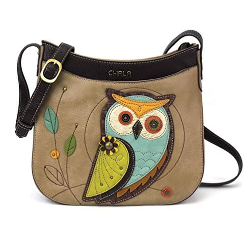 Image of CHALA Crescent Crossbody with Adjustable Strap - Owl-A Taupe