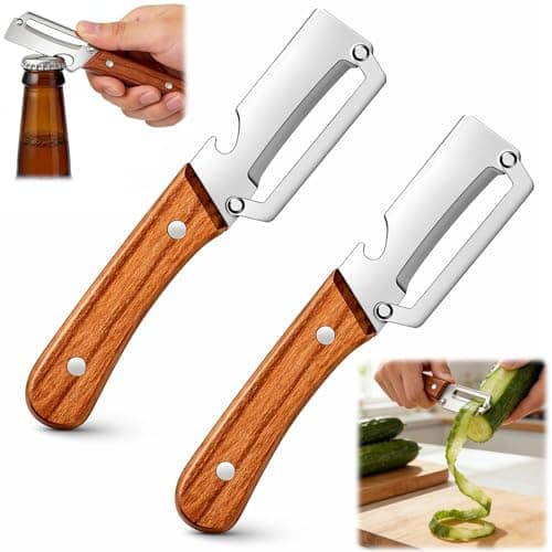 Image of 2Pcs Multifunctional Vegetable Peeler for Kitchen, Zero Snag Extra-Sharp Stainless Steel Blade, 2-in-1 Single-Blade Peeler for Potatoes, Fruits, and Vegetables