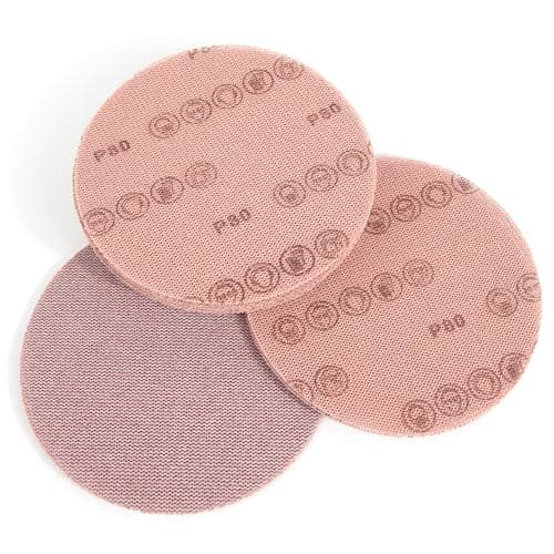 Image of Kcmell 150mm Mesh Sanding Discs 80 Grit, 20Pcs 6 Inch Hook and Loop Sanding Pads, Dust Free Sanding Disc Anti-Clogging Grinding Polishing Sandpaper for Car Floor Wood Furniture