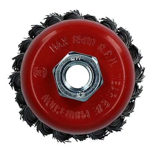 Image of Professional 80mm Wire Twist Knot Cup Brush for 4-1/2" M14 Angle Grinders