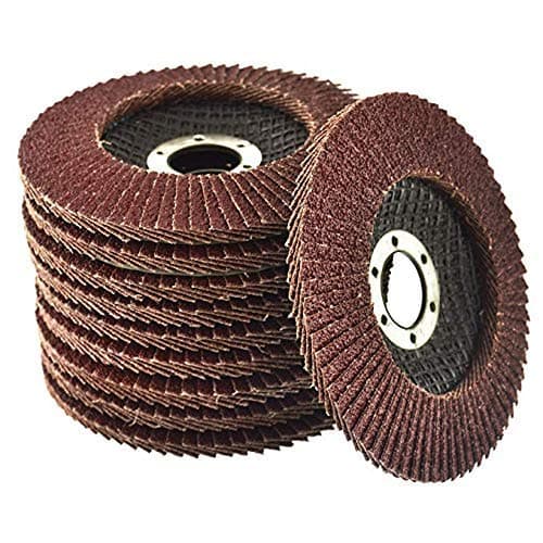 Image of Pack of 10 Flap Grinding Disc 115mm 80 Grit Abrasive Sanding Flap Wheel for Angle Grinders by EETOOLS (80 Grit)