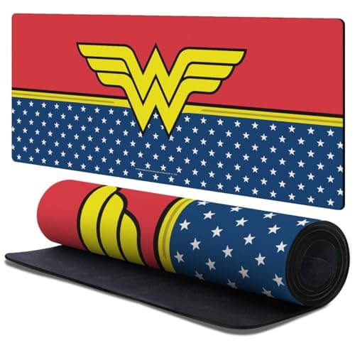 Image of Head Case Designs Officially Licensed Wonder Woman DC Comics Costume Logo Comic Book Cover 37.4 x 15.75 x 0.16 inches (900 x 400 mm) - XL Gaming Office Desk PC Keyboard Mouse Mat Pad