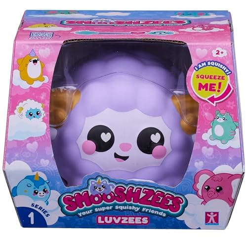 Image of Smooshzees Luvzees, Willow, Purple Sheep, Collectable Characters, Supersoft, Cuddly and Squishy!