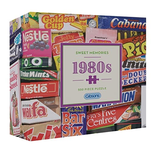 Image of Gibsons Sweet Memories of the 1980s – 500 Piece Jigsaw Puzzle for Adults & Teens Vintage Sweets Theme Made from 100% Recycled Board Great Gift for Puzzle Lovers
