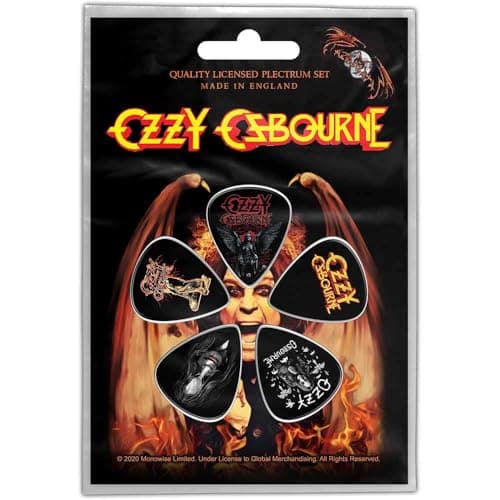 Image of Ozzy Osbourne Plectrum Ordinary Man Set of 5 Multicolours
