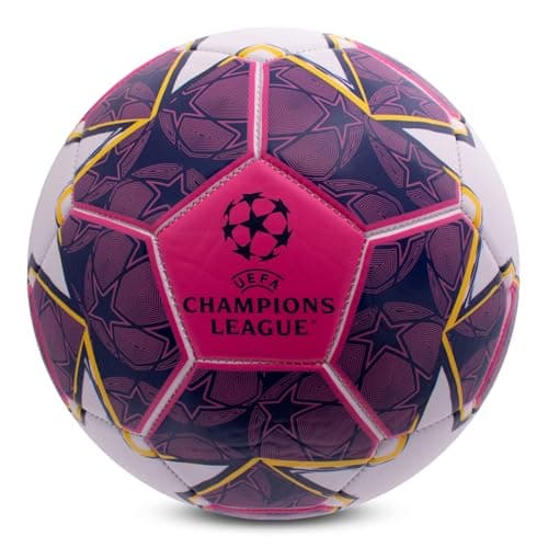 Image of Hy-Pro UEFA Champions League Football, Size 5, Officially Licensed, Training, Match, Merchandise, Collectible for Kids and Adults, Great Football Gift Idea