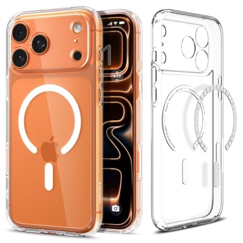 Image of Spigen Ultra Hybrid MagFit Case for iPhone 17 Pro, MagSafe Compatible Phone Cover [Anti-Yellowing] [Dura Clear] [Military-Grade Drop Protection] - Clear White
