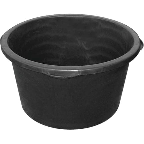 Image of Red Gorilla Rigid Black Plastic Round General Purpose Multi Tub 65 Litre Capacity Horse Animal Feeding Bucket or Storage Garden Outdoor Planter Pond Liner 34cm x 60cm