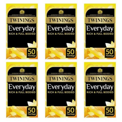 Image of Twinings Everyday Black Tea - 6 Boxes of 50 Bags (300 Bags) - 100% Black Tea